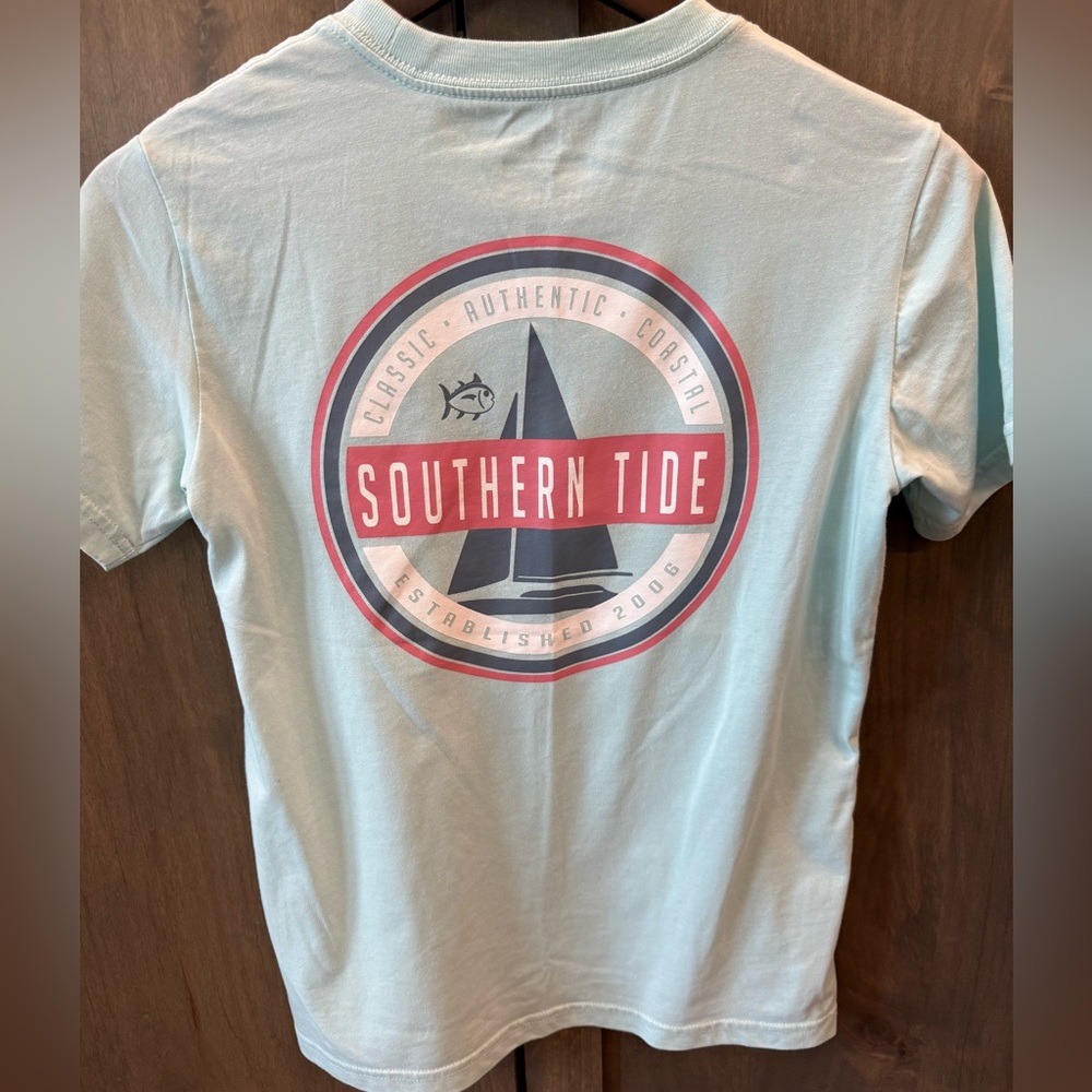 Southern Tide Boys Yacht Coin T Shirt | teal